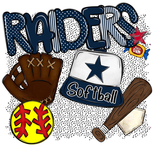 Raiders Softball Spirit-Navy