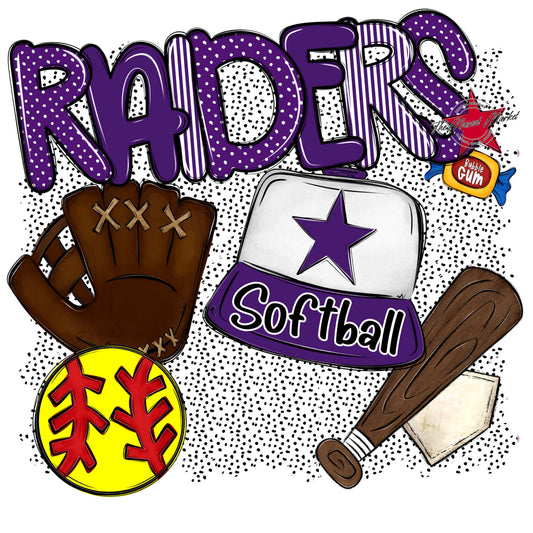 Raiders Softball Spirit-Purple