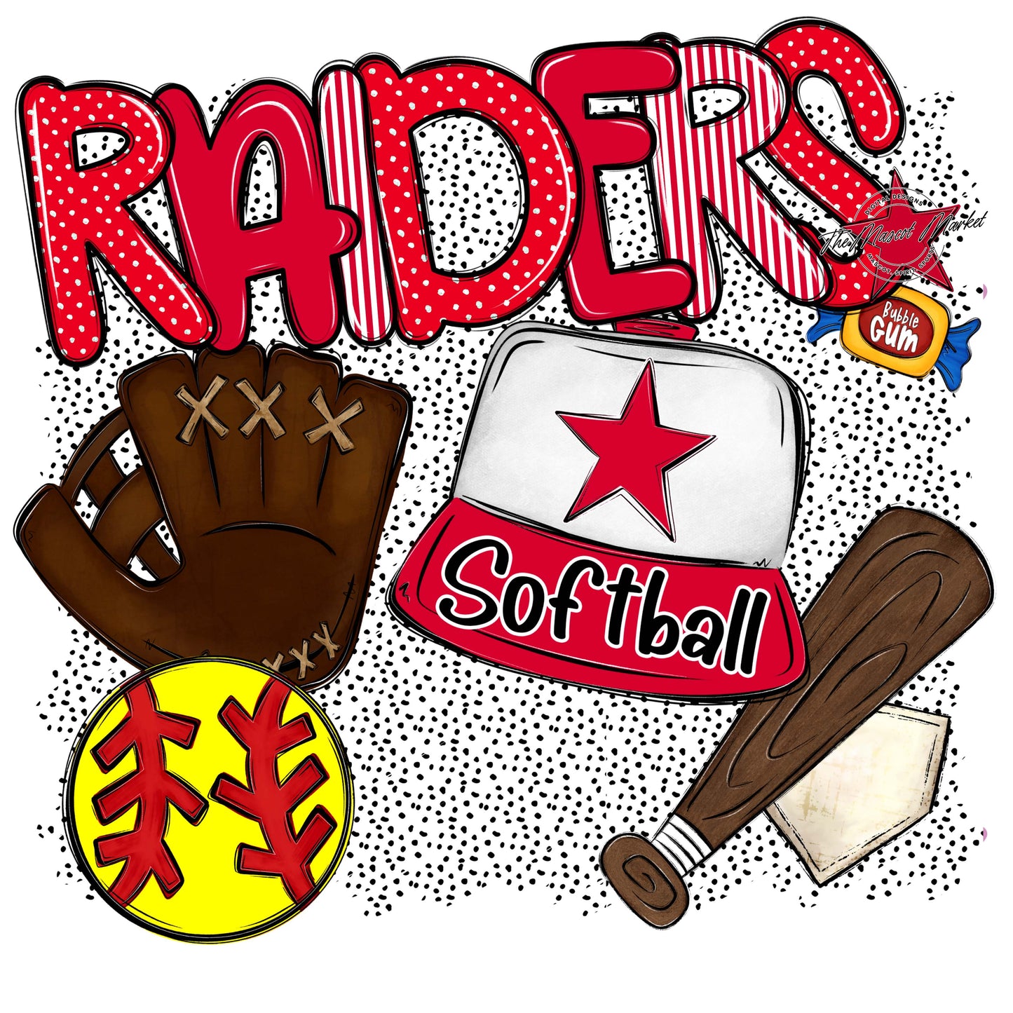 Raiders Softball Spirit-Red