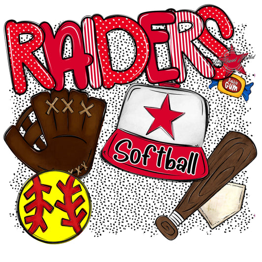 Raiders Softball Spirit-Red