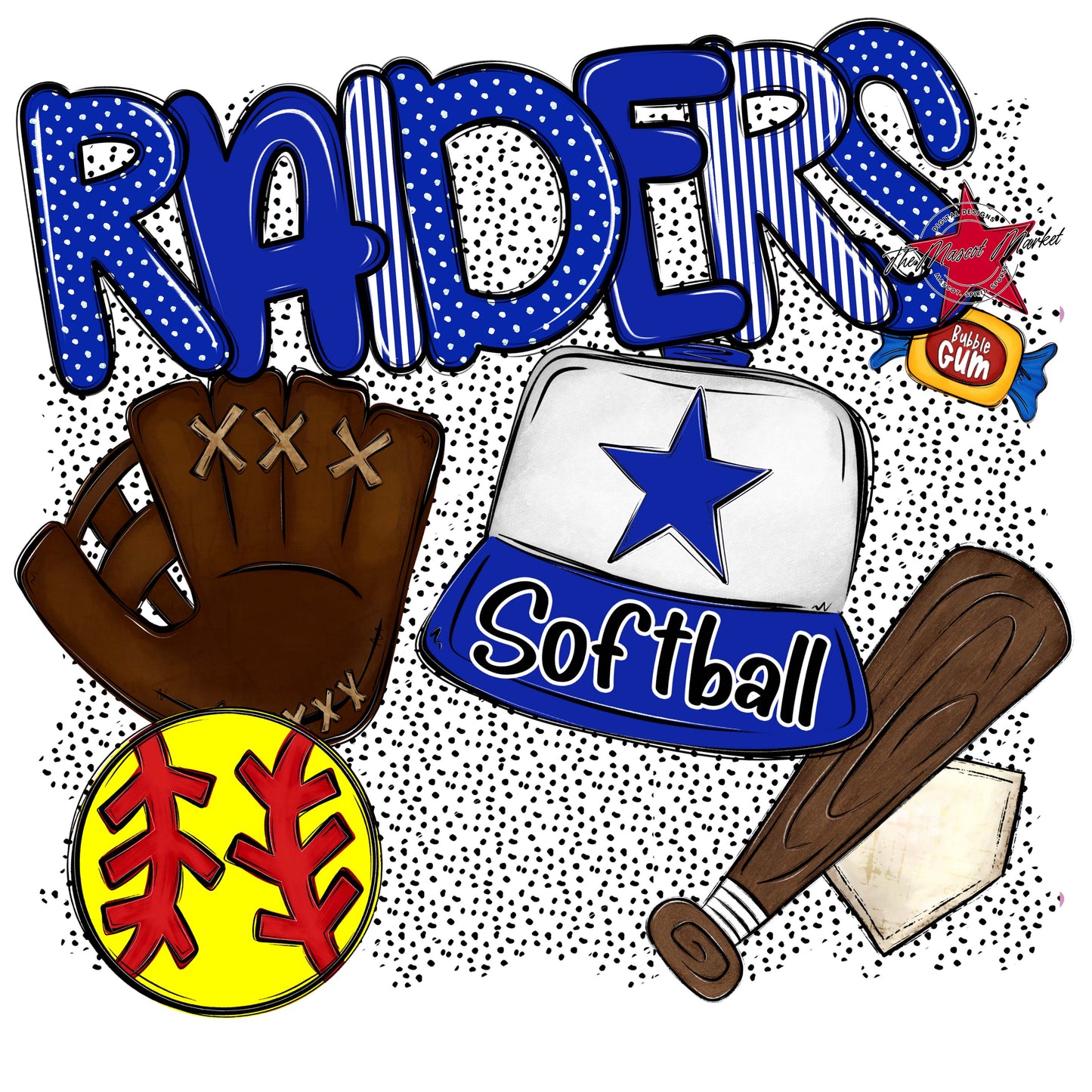 Raiders Softball Spirit-Royal Blue