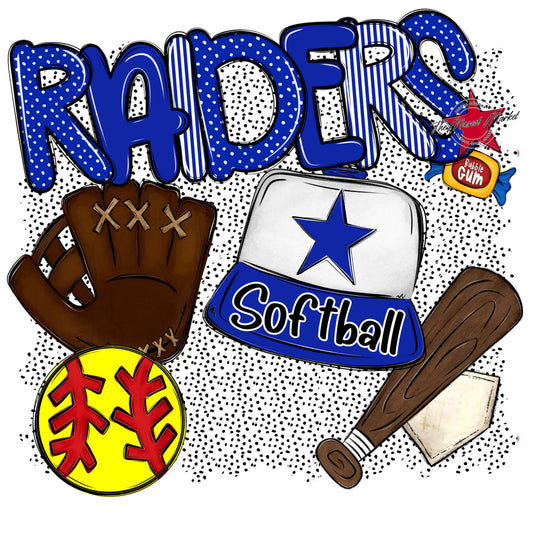 Raiders Softball Spirit-Royal Blue
