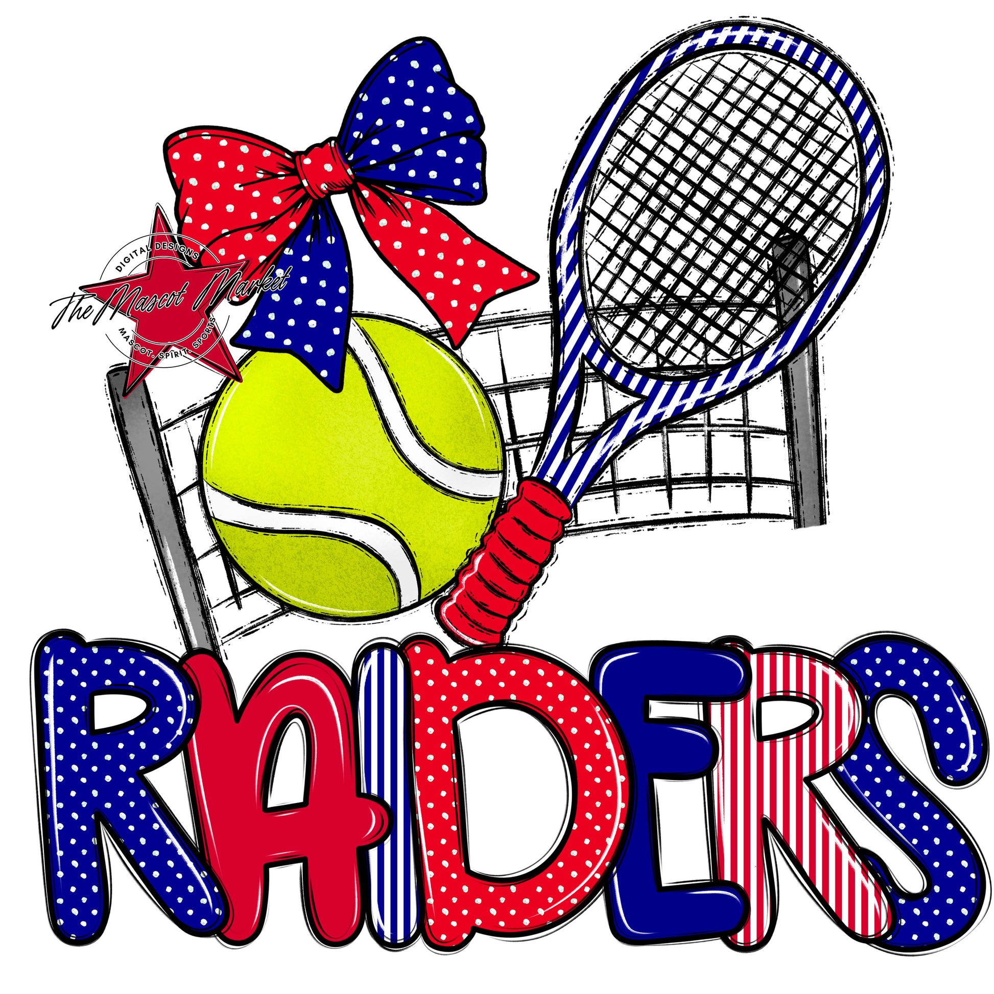 Raiders Tennis Spirit Design-Blue & Red