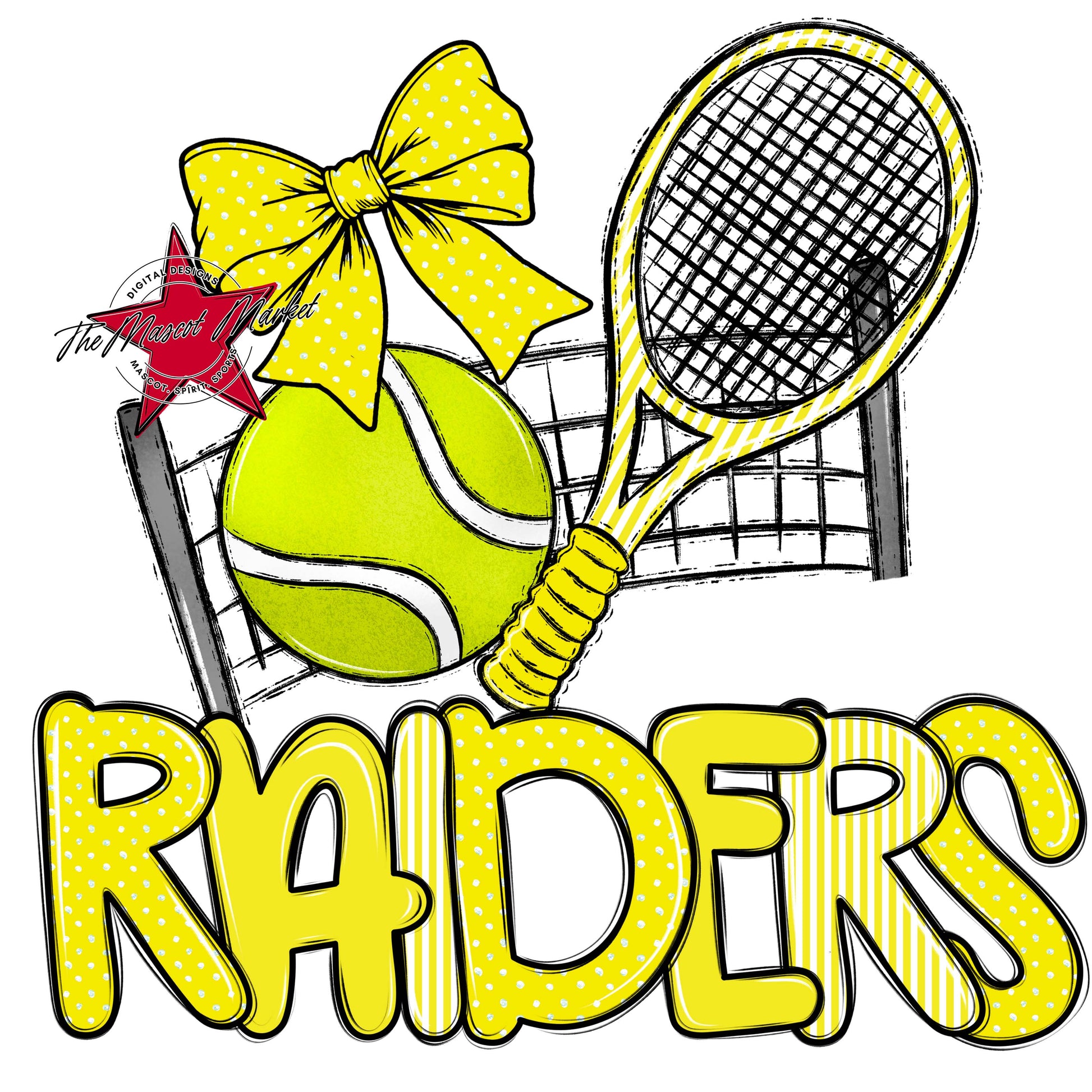 Raiders Tennis Spirit Design-Bright Yellow