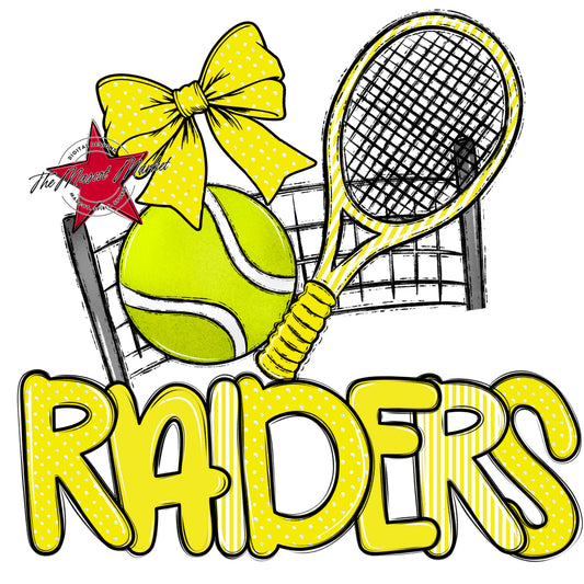 Raiders Tennis Spirit Design-Bright Yellow