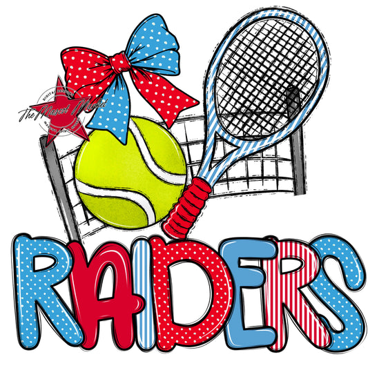 Raiders Tennis Spirit Design-Carolina Blue & Red