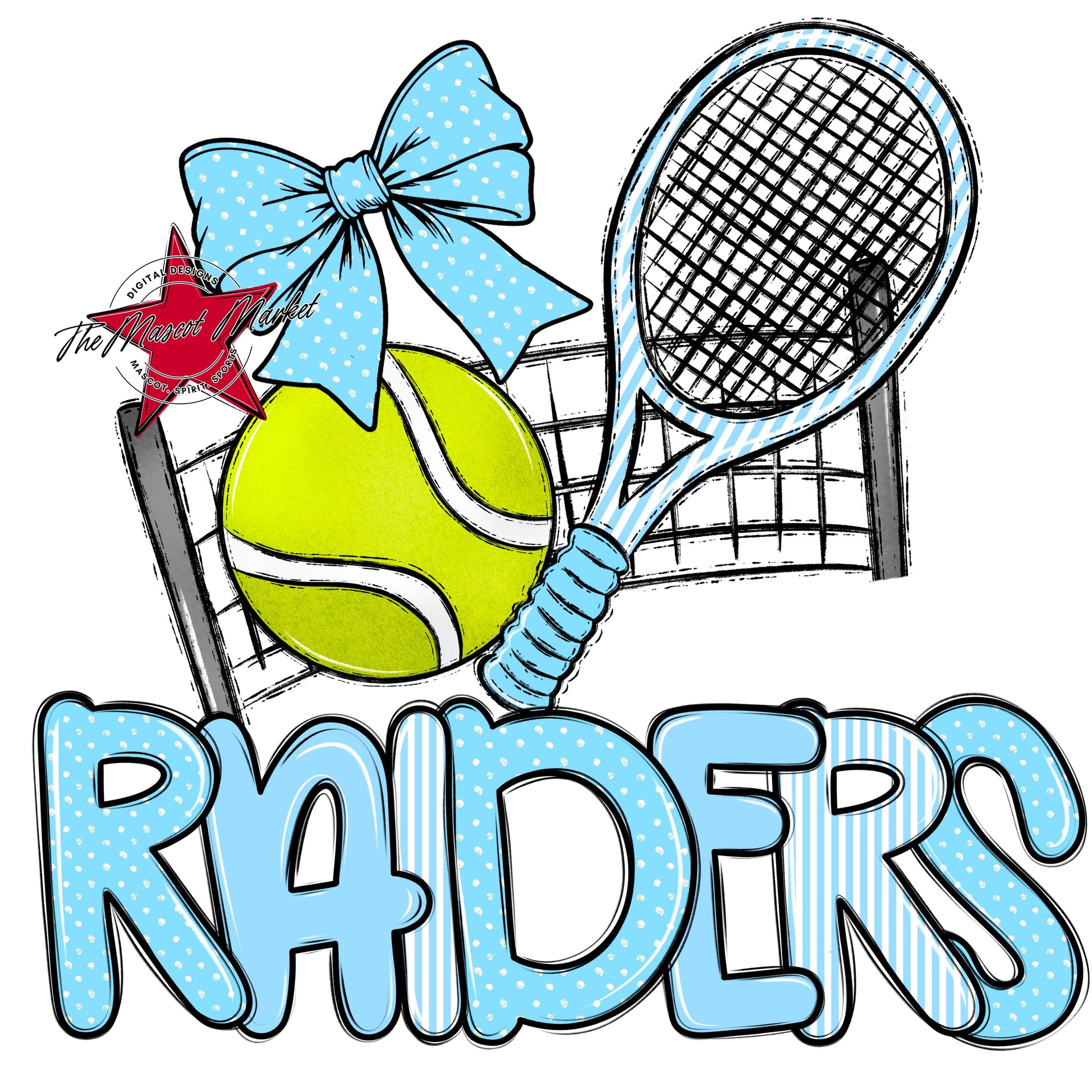Raiders Tennis Spirit Design-Columbia Blue