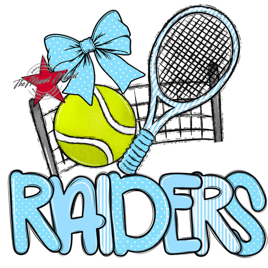 Raiders Tennis Spirit Design-Columbia Blue