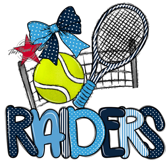 Raiders Tennis Spirit Design-Navy & Carolina Blue