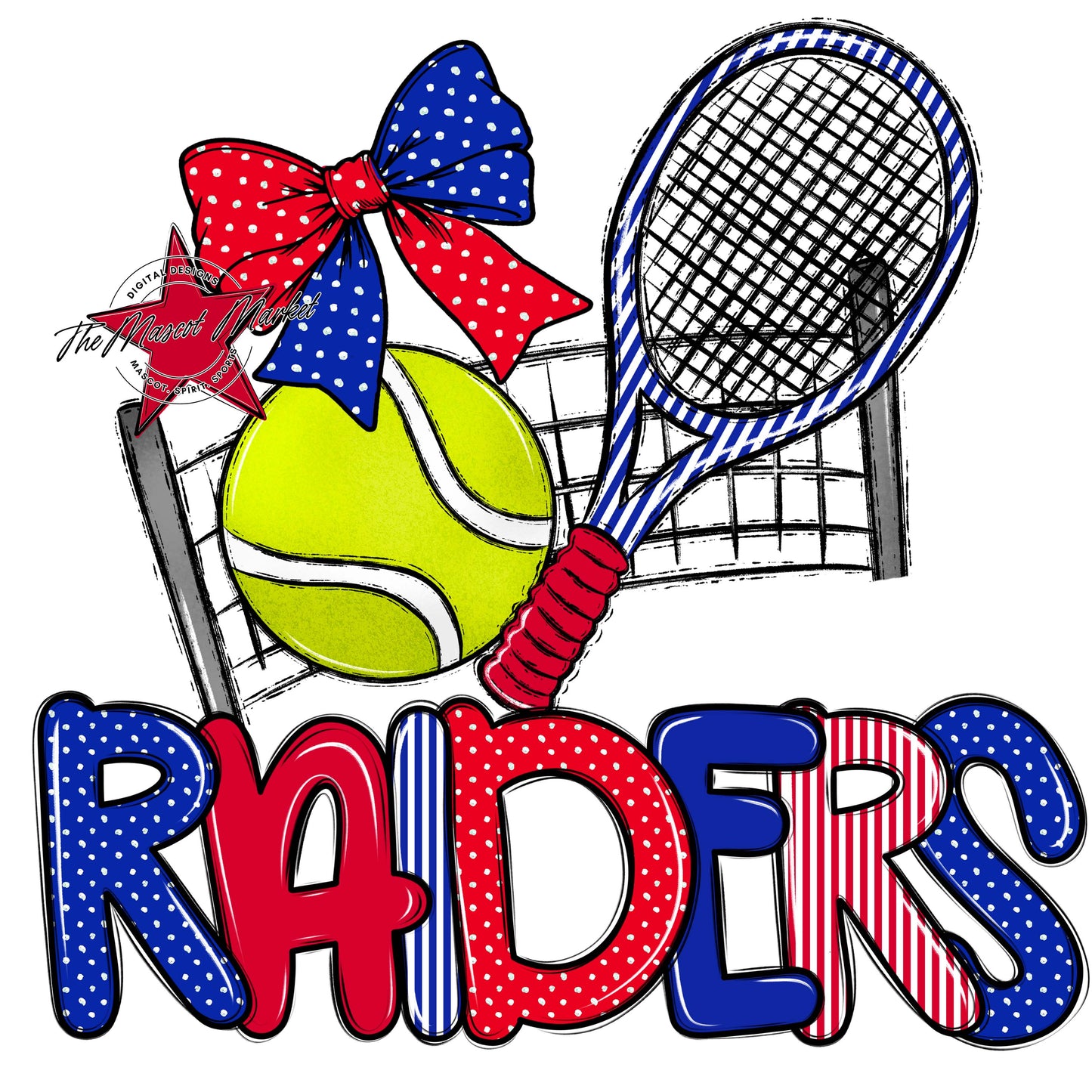 Raiders Tennis Spirit Design-Royal Blue & Red