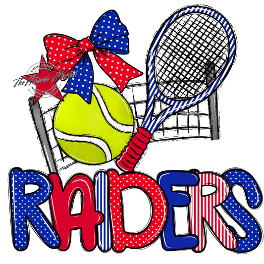 Raiders Tennis Spirit Design-Royal Blue & Red