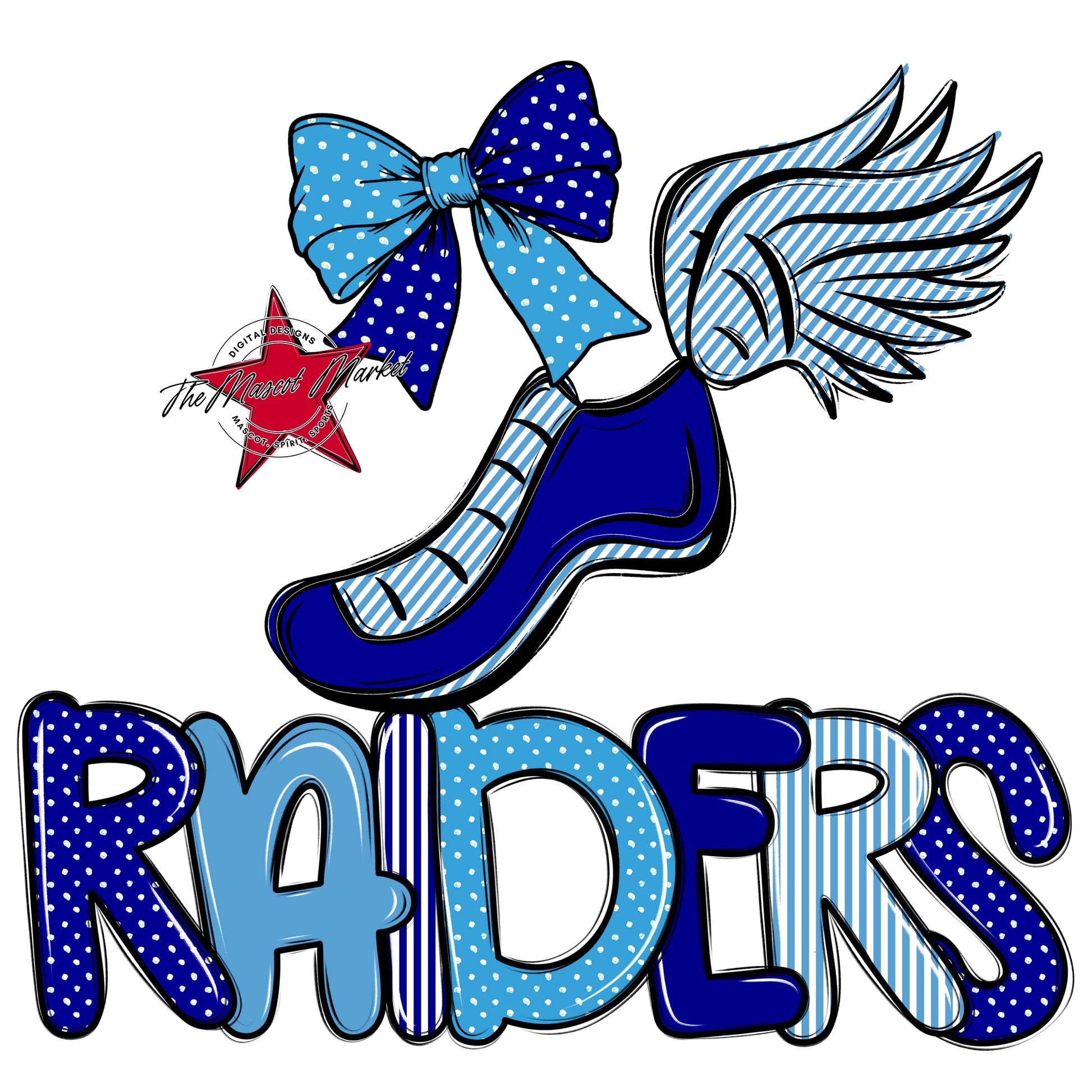 Raiders Track Spirit Design-Blue & Carolina Blue