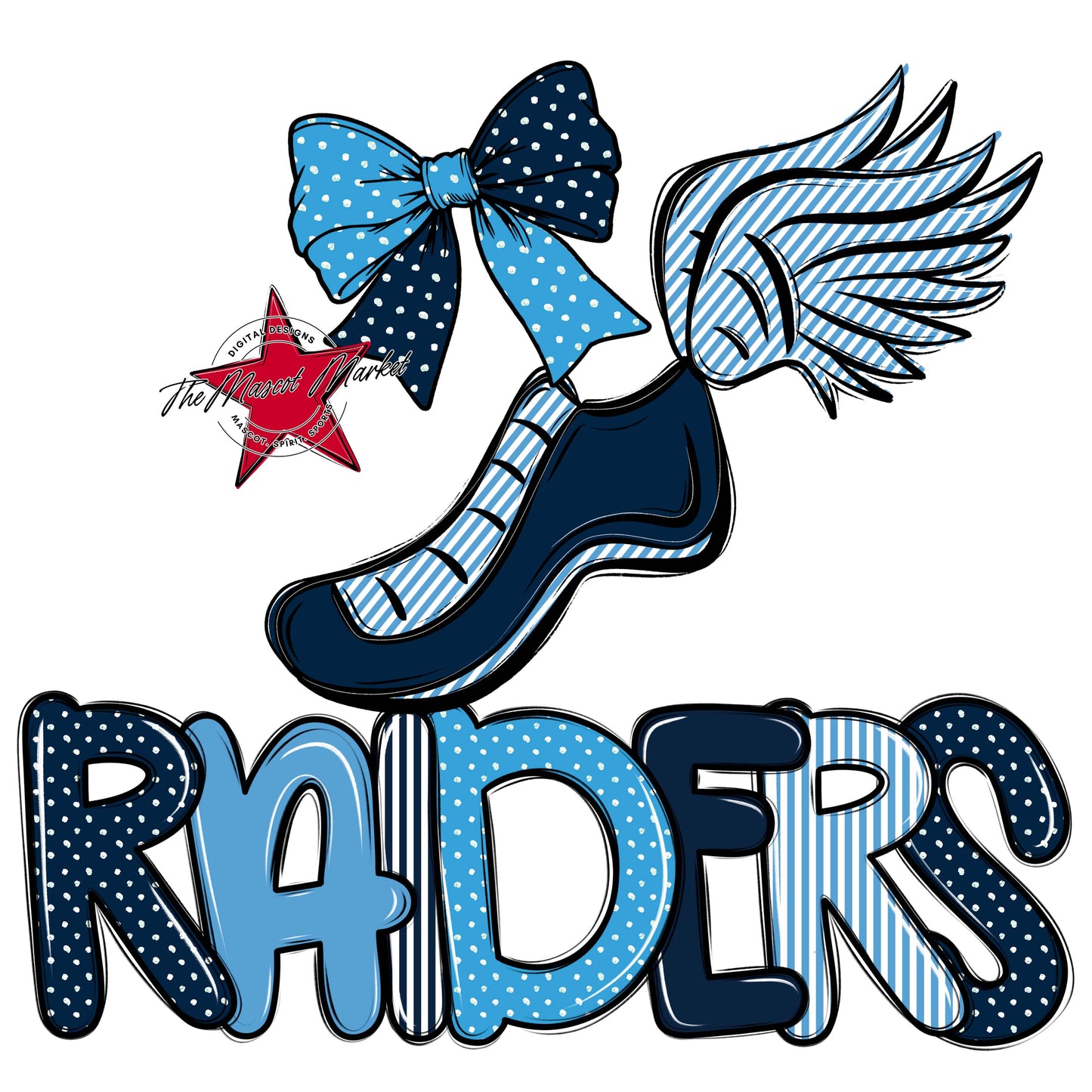 Raiders Track Spirit Design-Navy & Carolina Blue