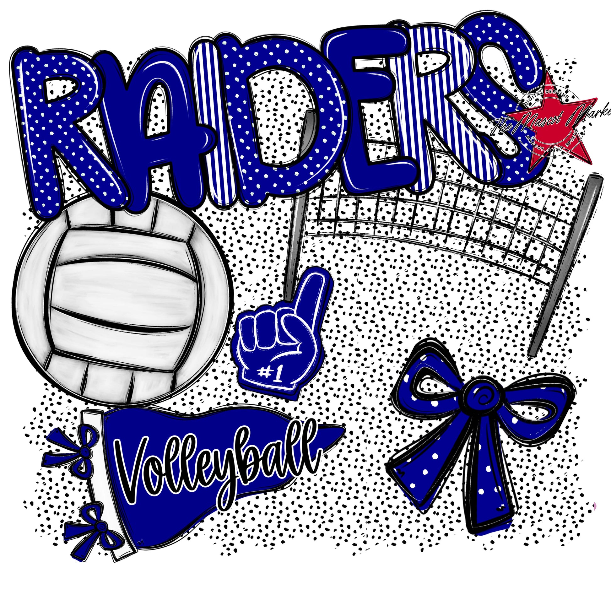 Raiders Volleyball Spirit-Blue