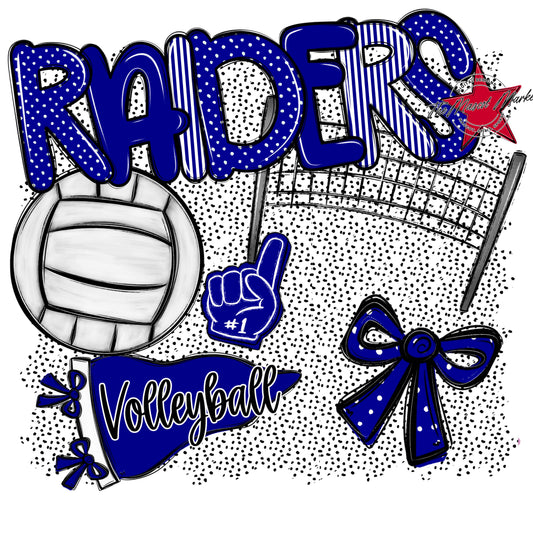 Raiders Volleyball Spirit-Blue