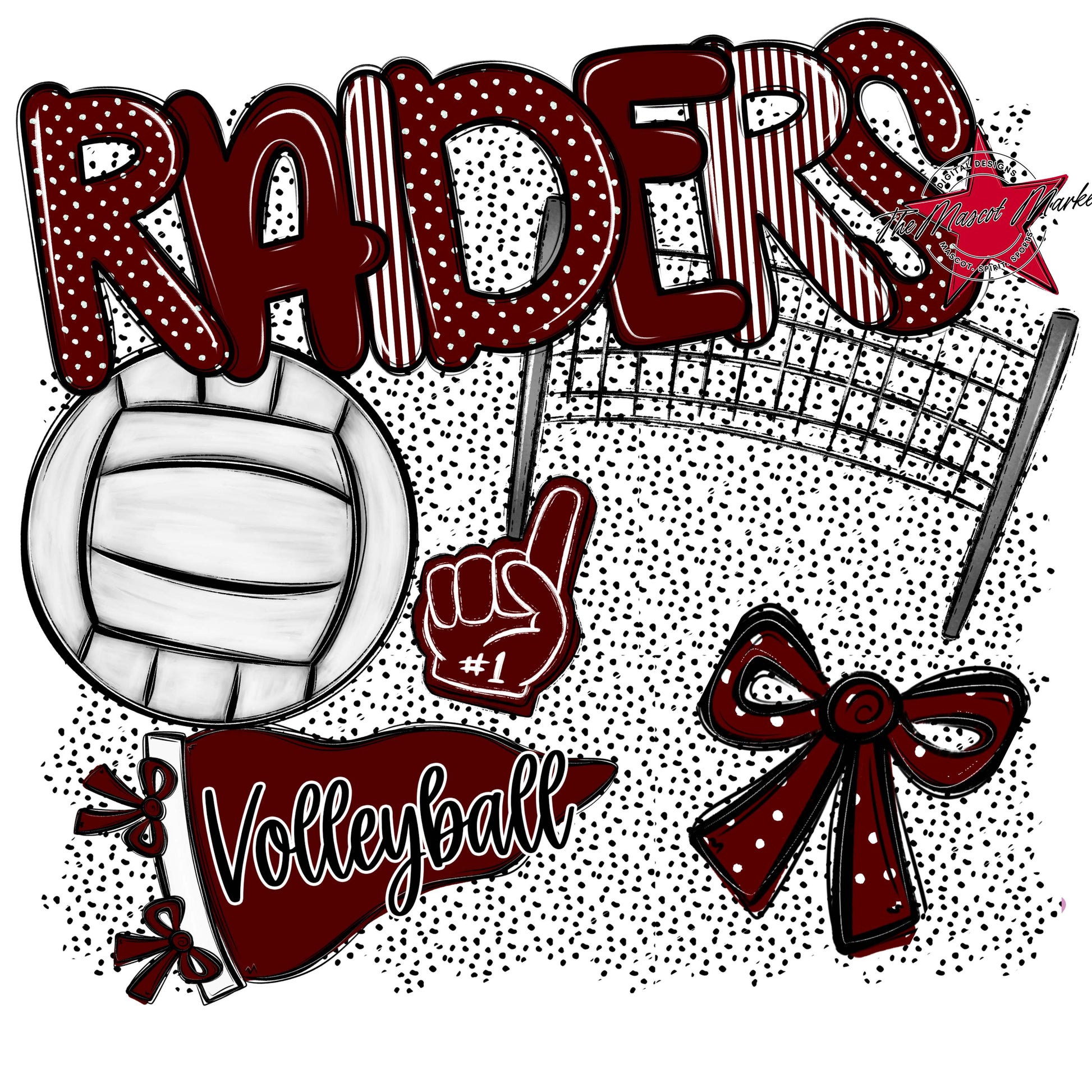 Raiders Volleyball Spirit-Maroon
