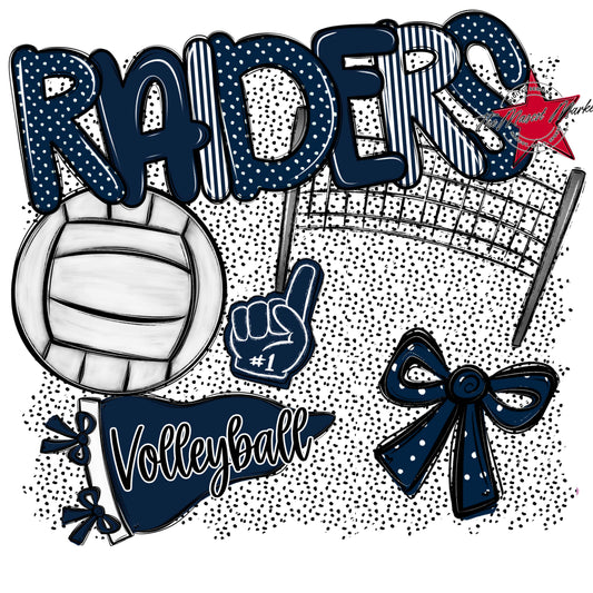 Raiders Volleyball Spirit-Navy