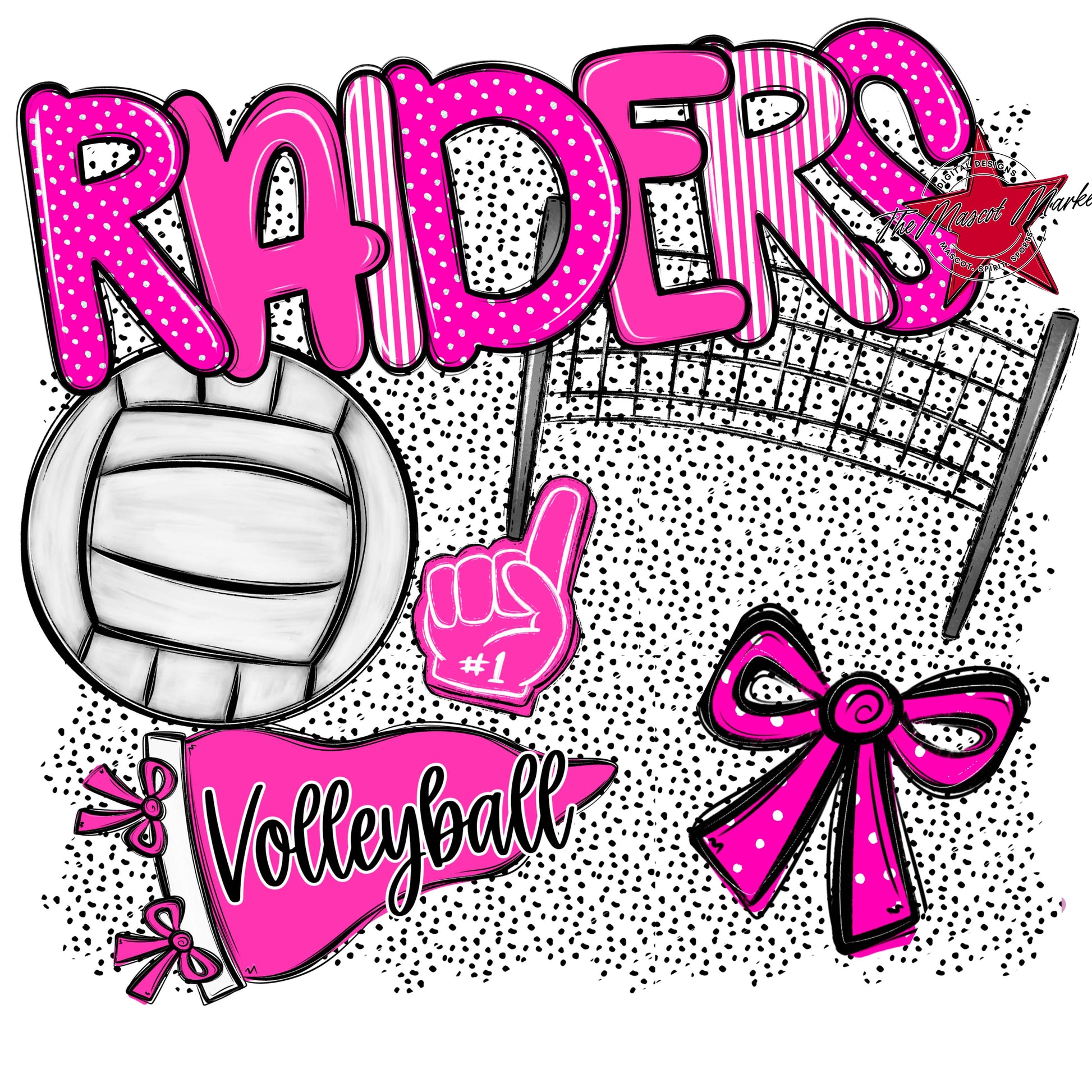 Raiders Volleyball Spirit-Pink