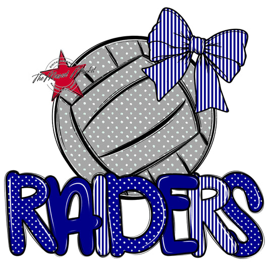 Raiders Volleyball Spirit Design-Blue