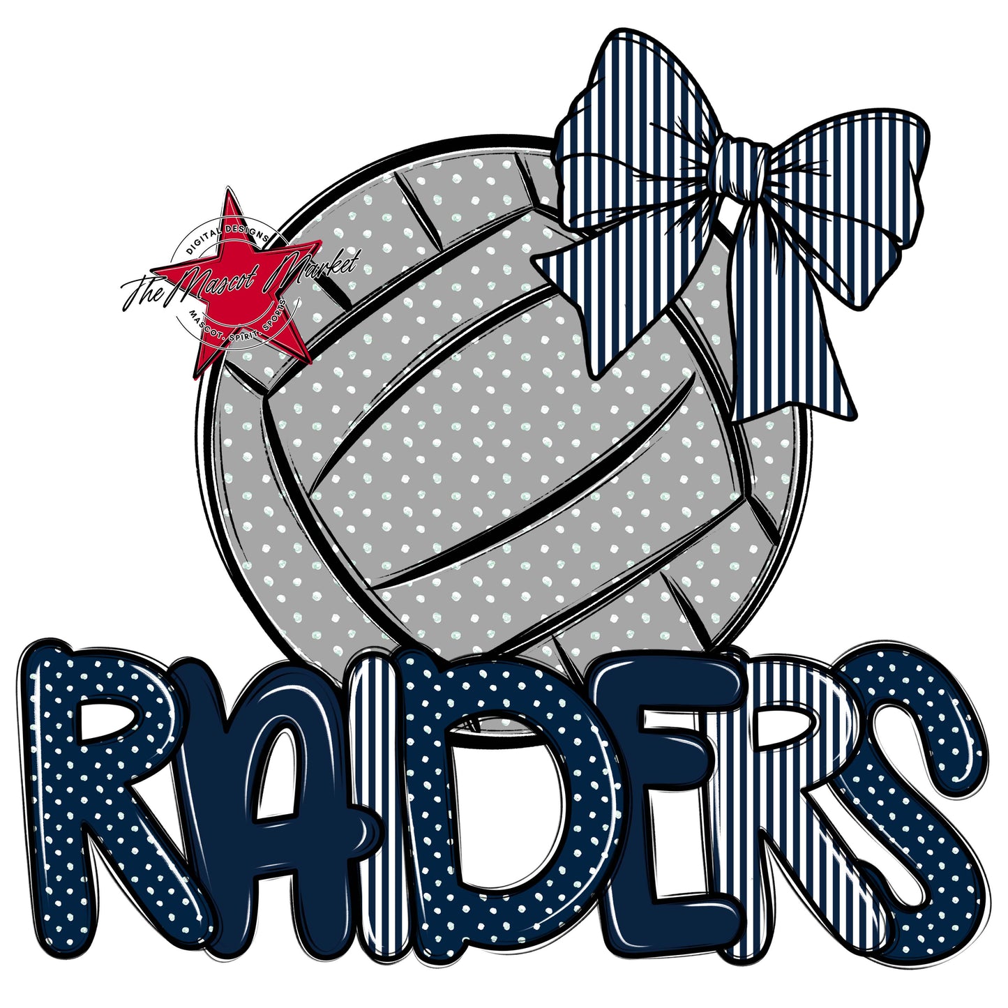 Raiders Volleyball Spirit Design-Navy