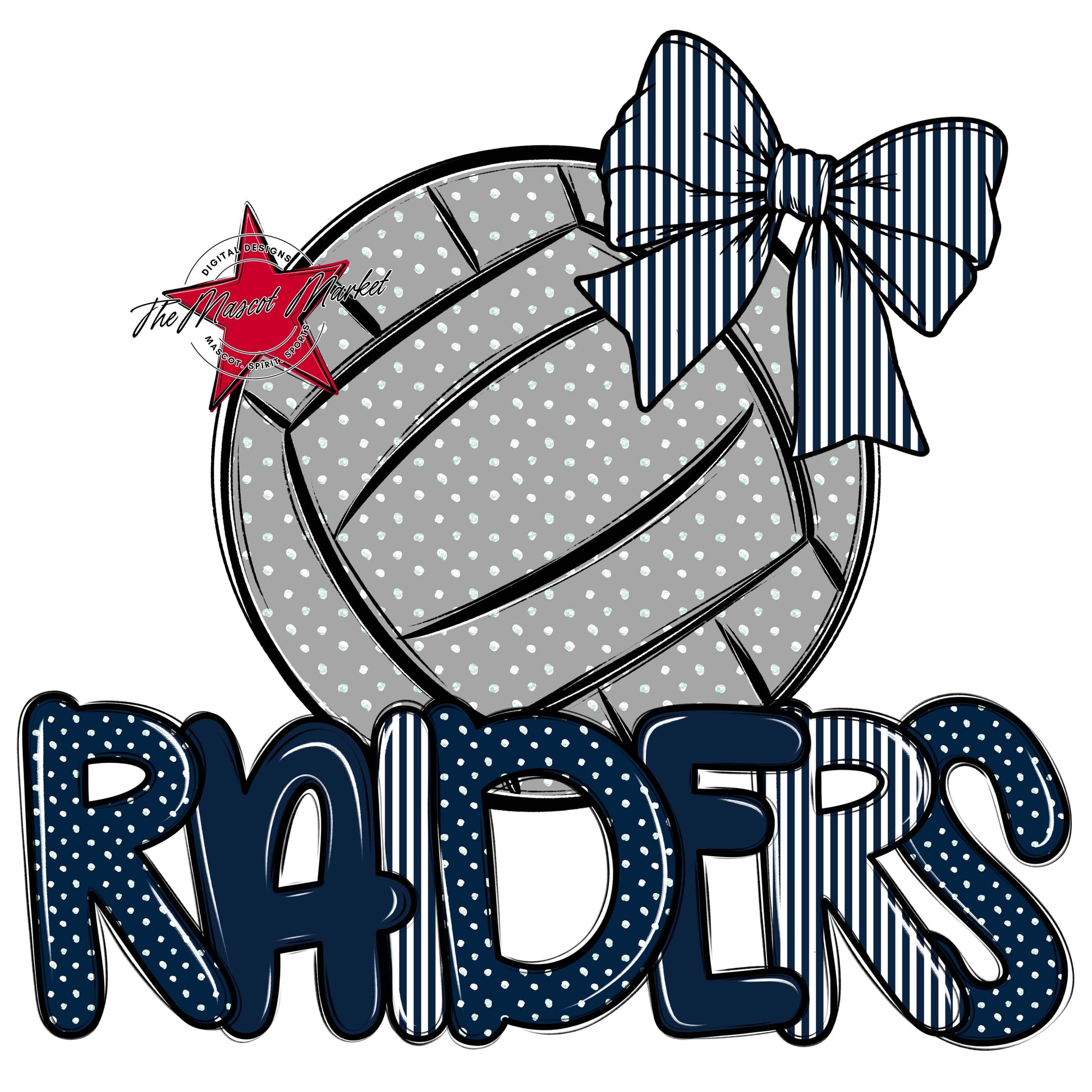 Raiders Volleyball Spirit Design-Navy