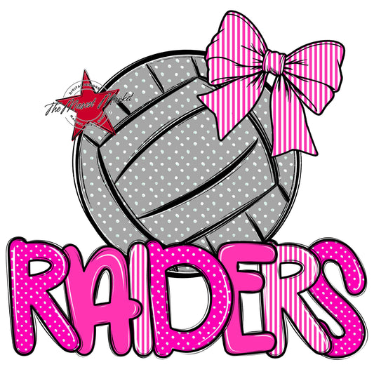 Raiders Volleyball Spirit Design-Pink