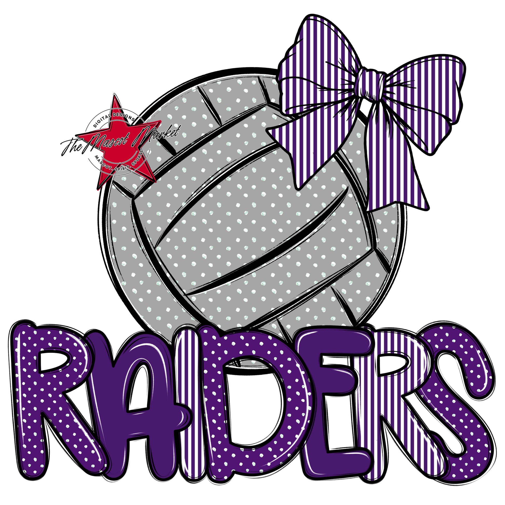 Raiders Volleyball Spirit Design-Purple