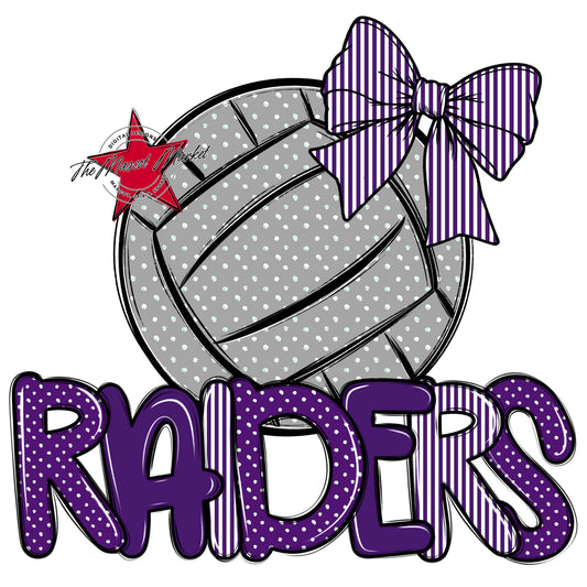 Raiders Volleyball Spirit Design-Purple