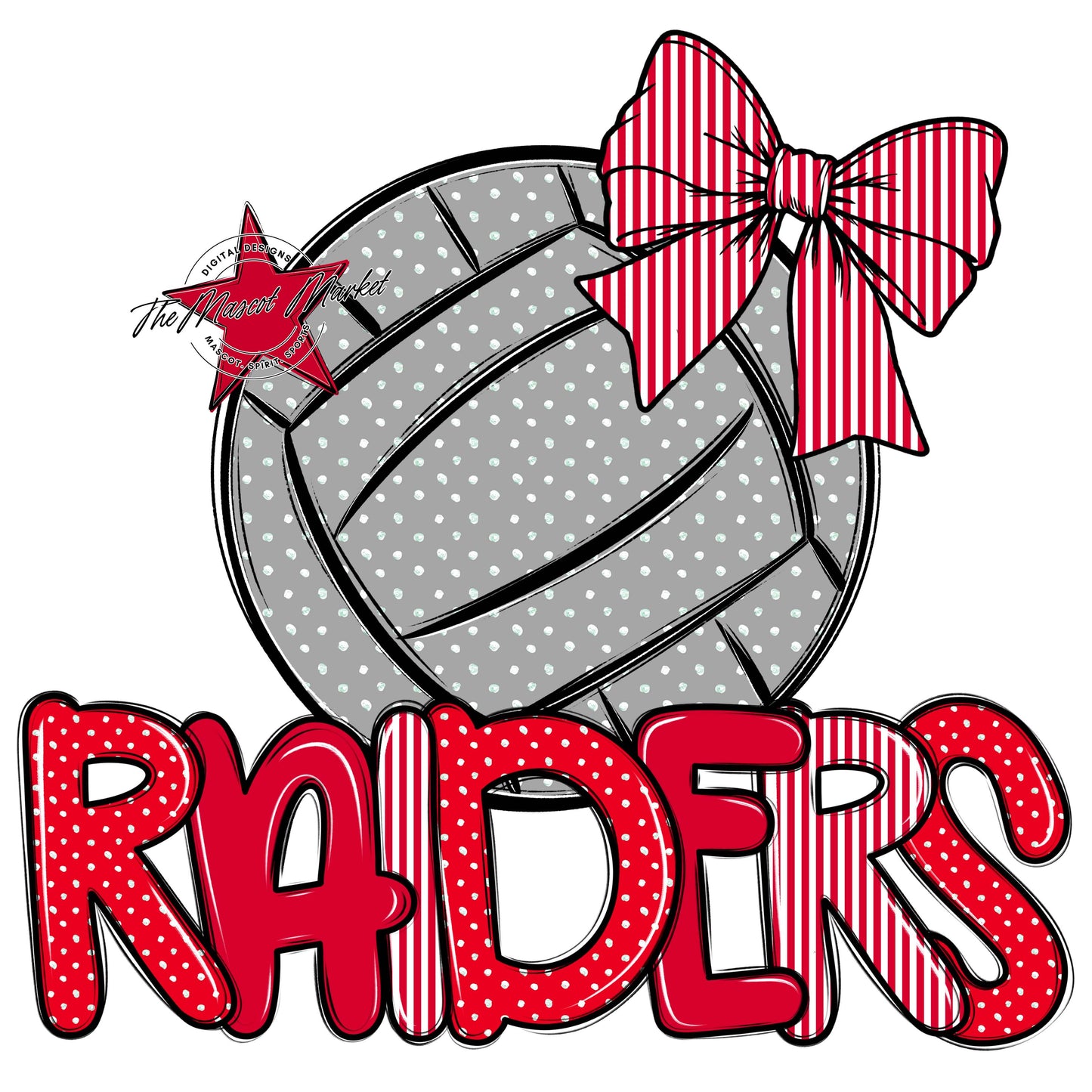 Raiders Volleyball Spirit Design-Red