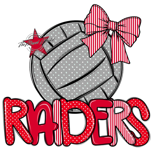 Raiders Volleyball Spirit Design-Red