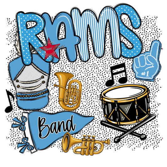 Rams Band Spirit-Carolina Blue