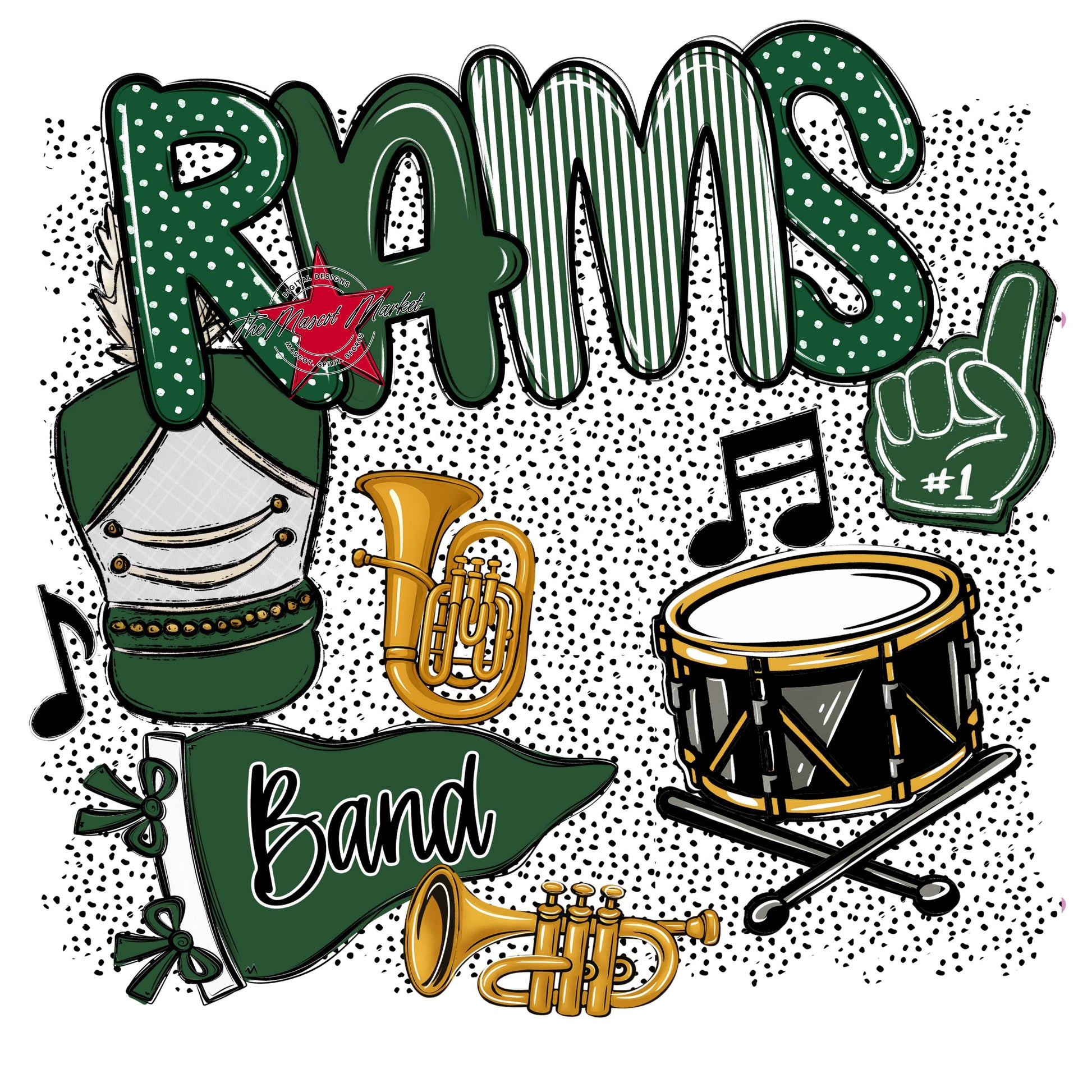 Rams Band Spirit-Green