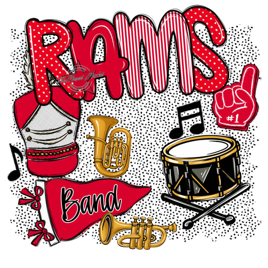 Rams Band Spirit-Red