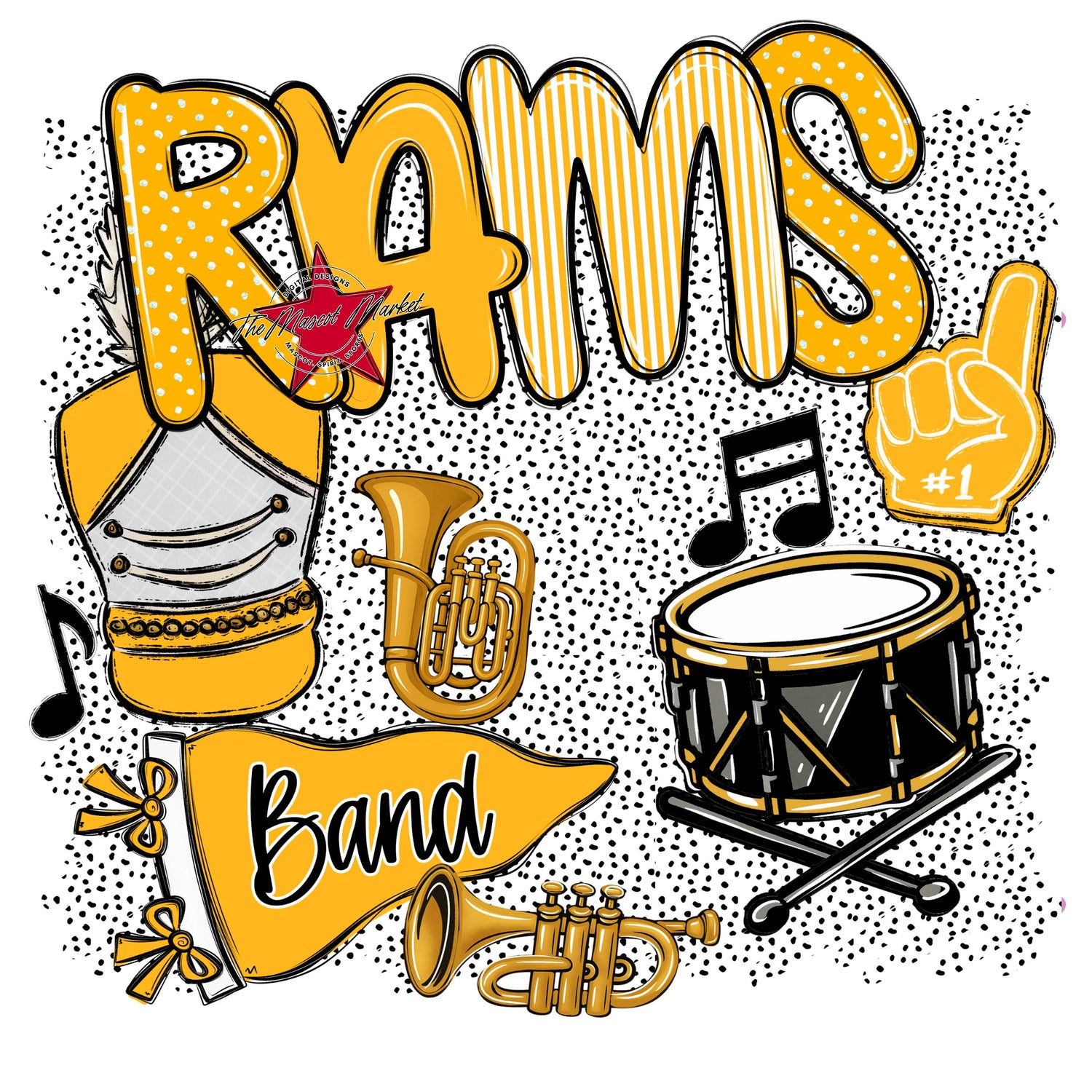 Rams Band Spirit-Yellow