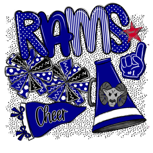 Rams Cheer Spirit-Blue