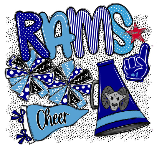 Rams Cheer Spirit-Blue & Carolina Blue