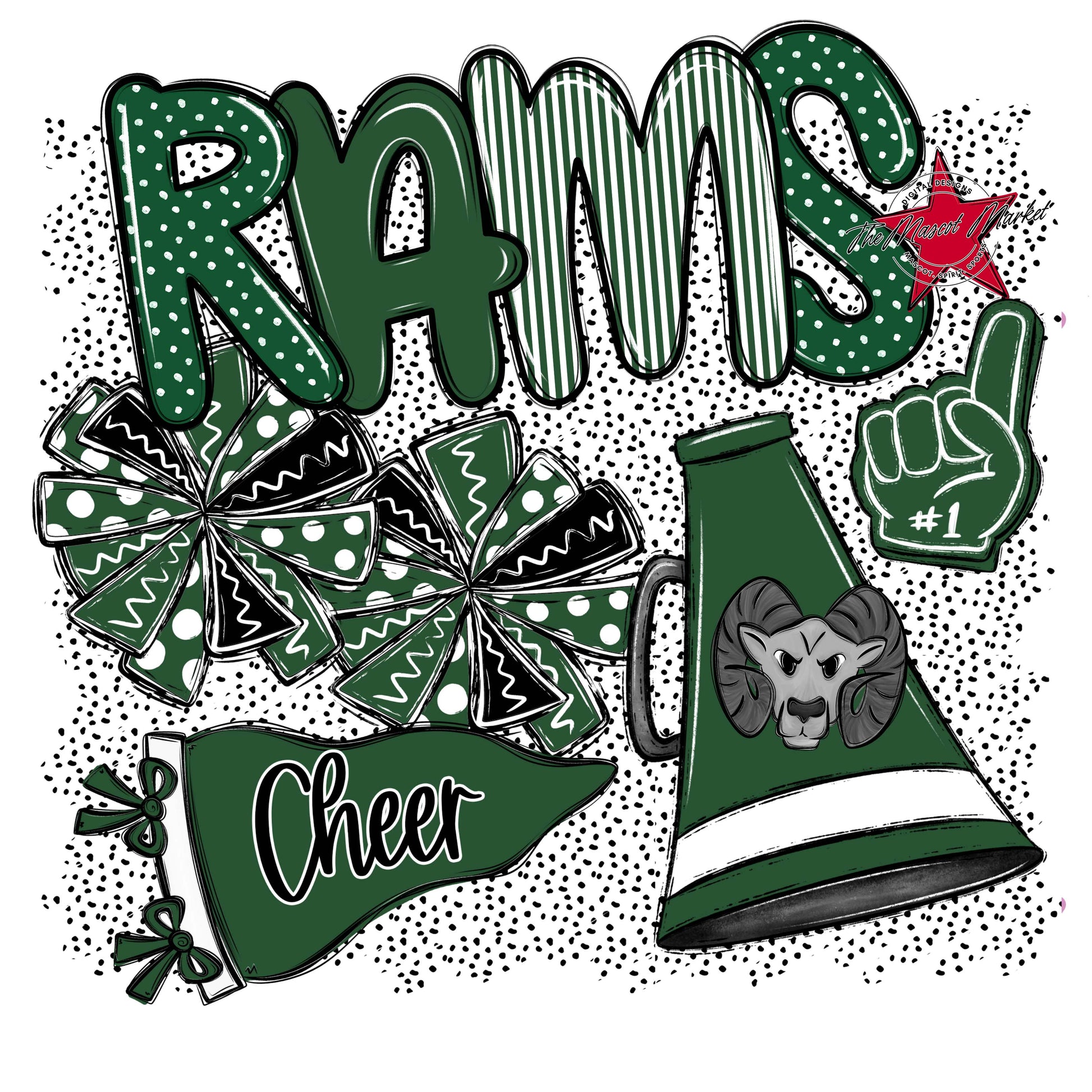 Rams Cheer Spirit-Green
