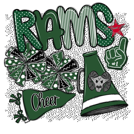 Rams Cheer Spirit-Green