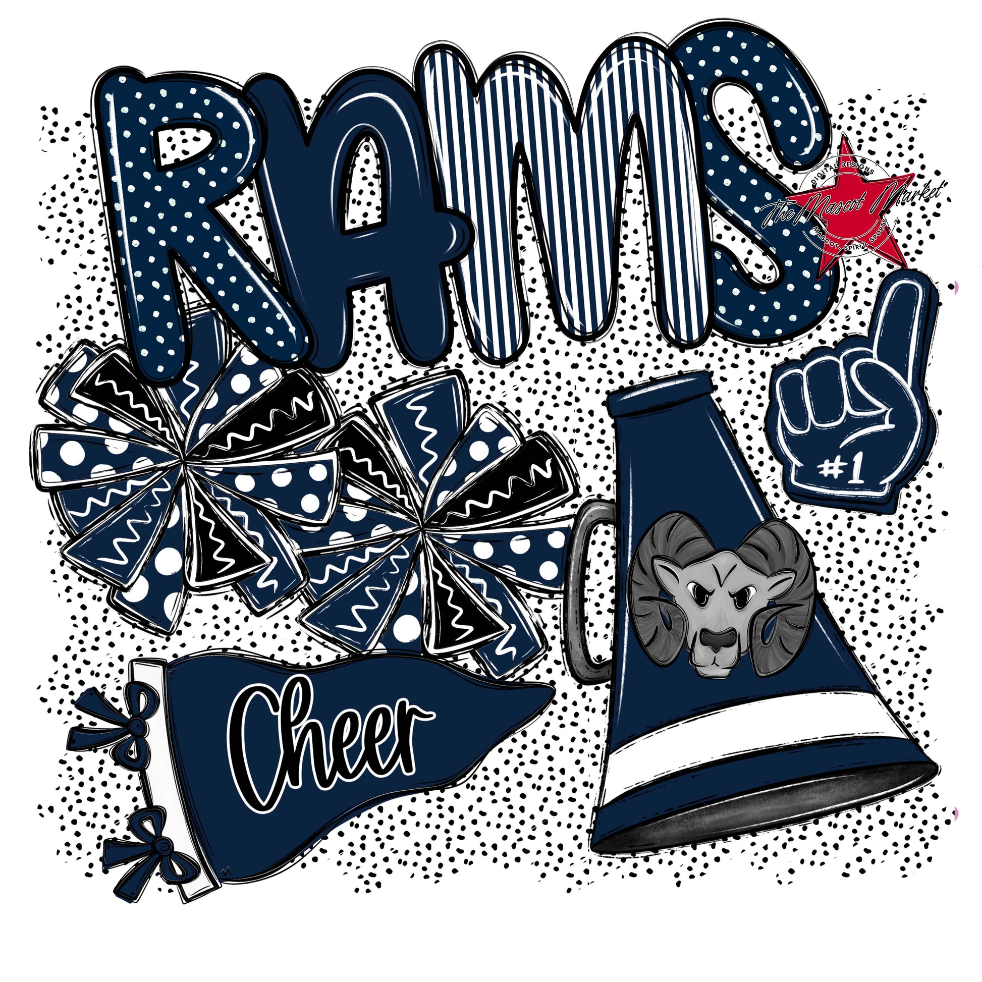 Rams Cheer Spirit-Navy