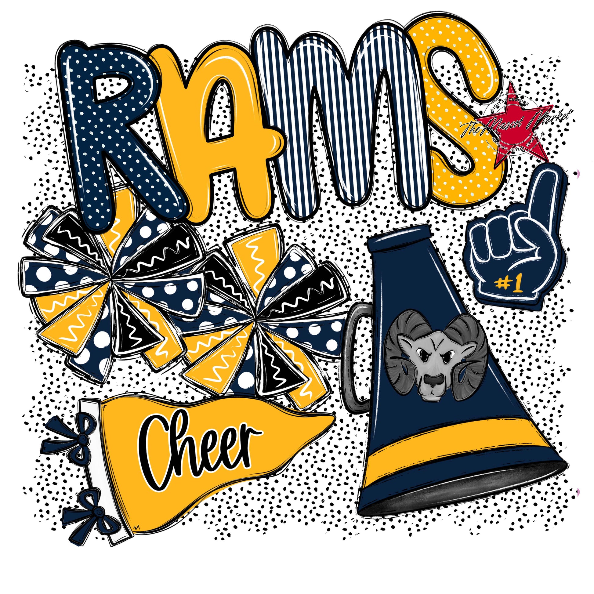 Rams Cheer Spirit-Navy & Yellow