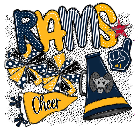 Rams Cheer Spirit-Navy & Yellow