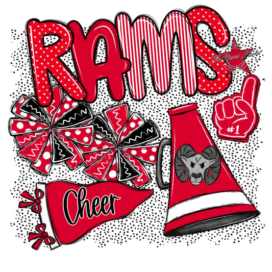 Rams Cheer Spirit-Red