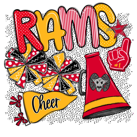 Rams Cheer Spirit-Red & Yellow