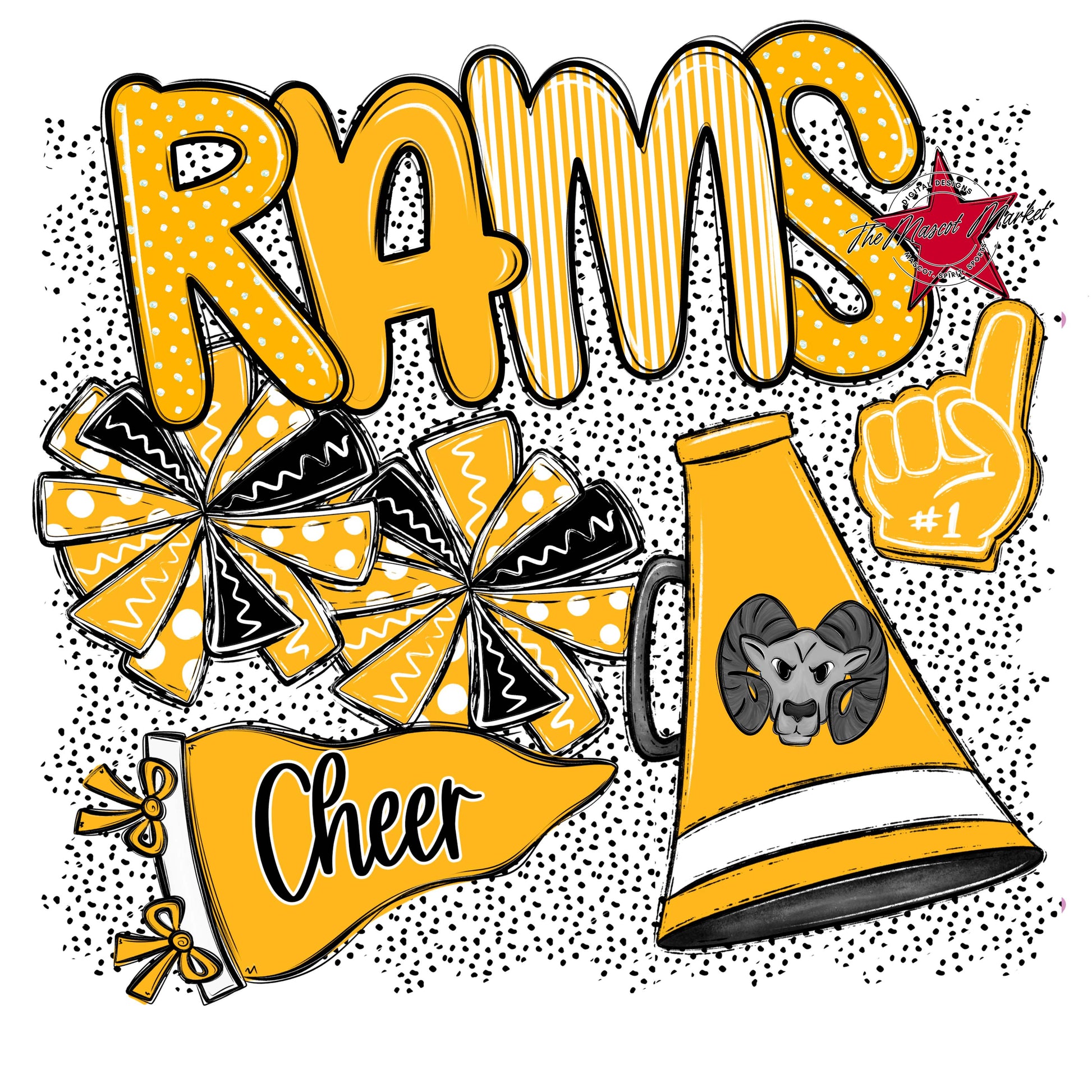 Rams Cheer Spirit-Yellow