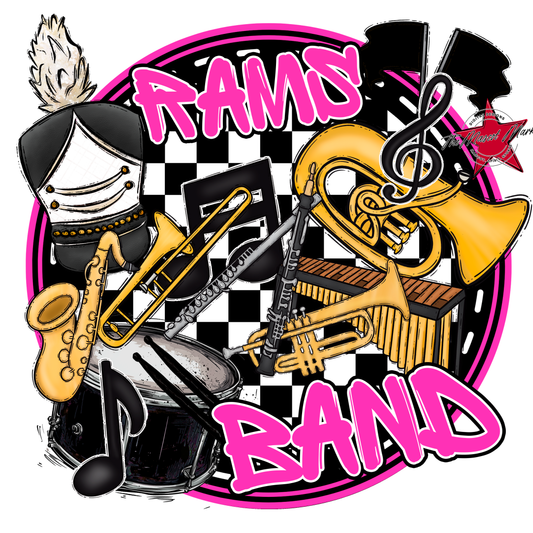 Rams Circle Band Design-Pink