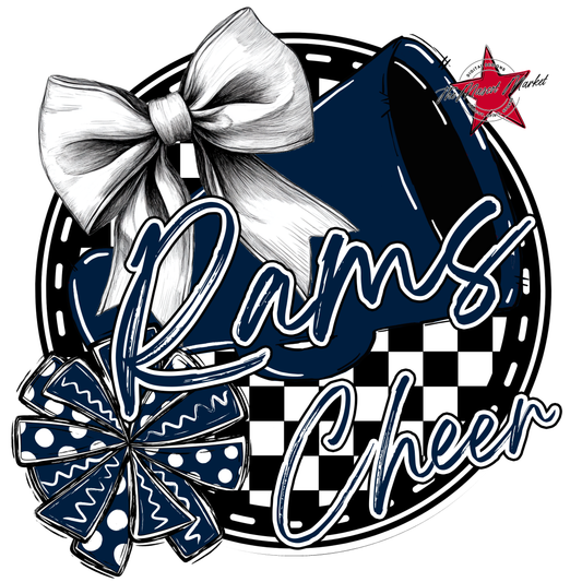 Rams Circle Cheer Design-Navy