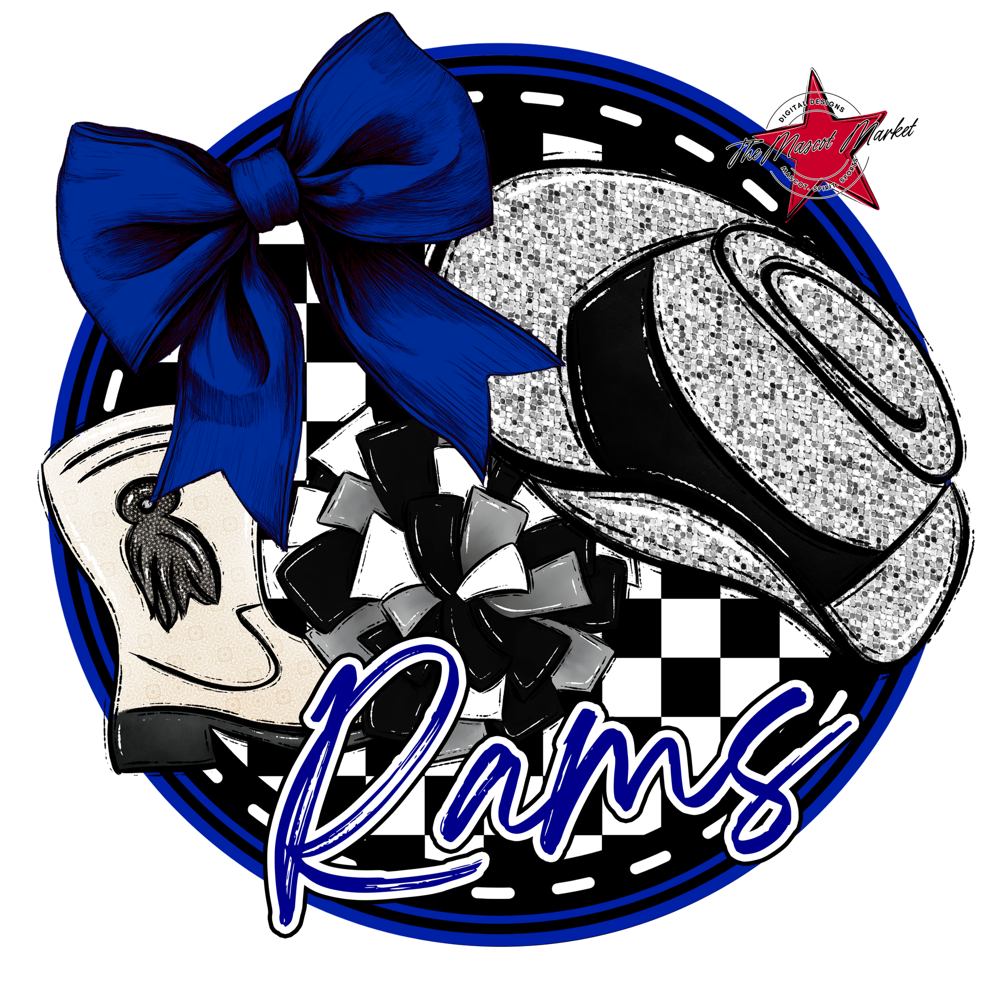 Rams Circle Drillteam Design-Blue
