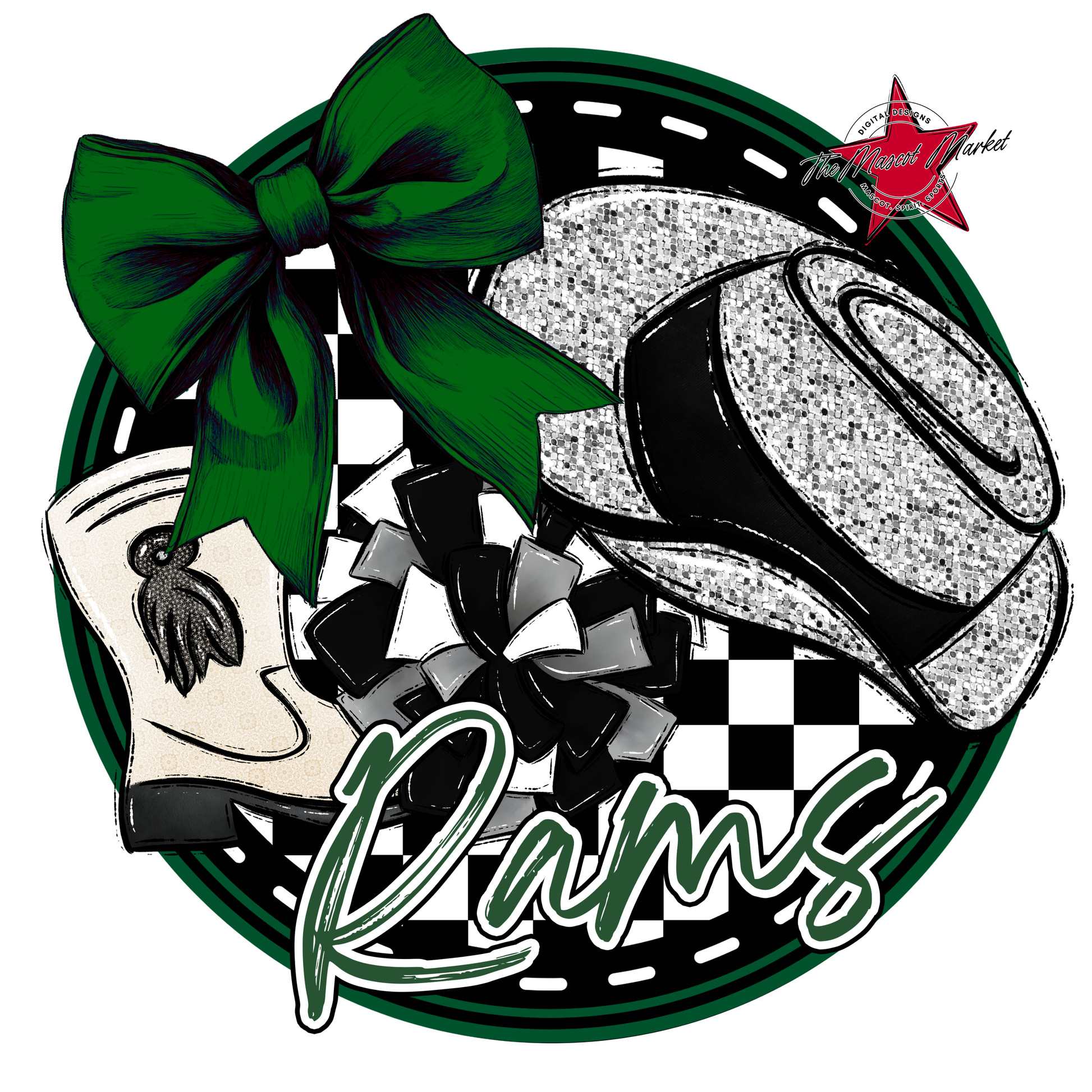 Rams Circle Drillteam Design-Green