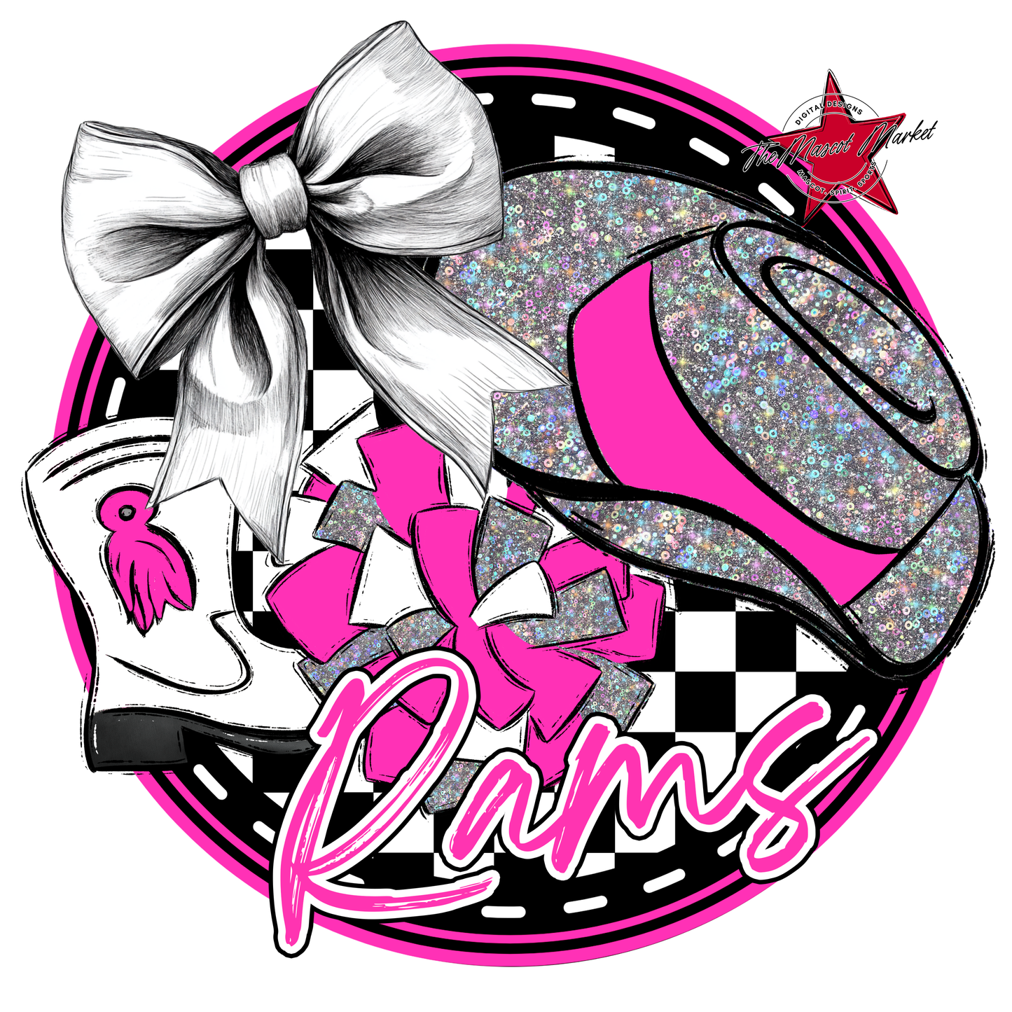 Rams Circle Drillteam Design-Pink