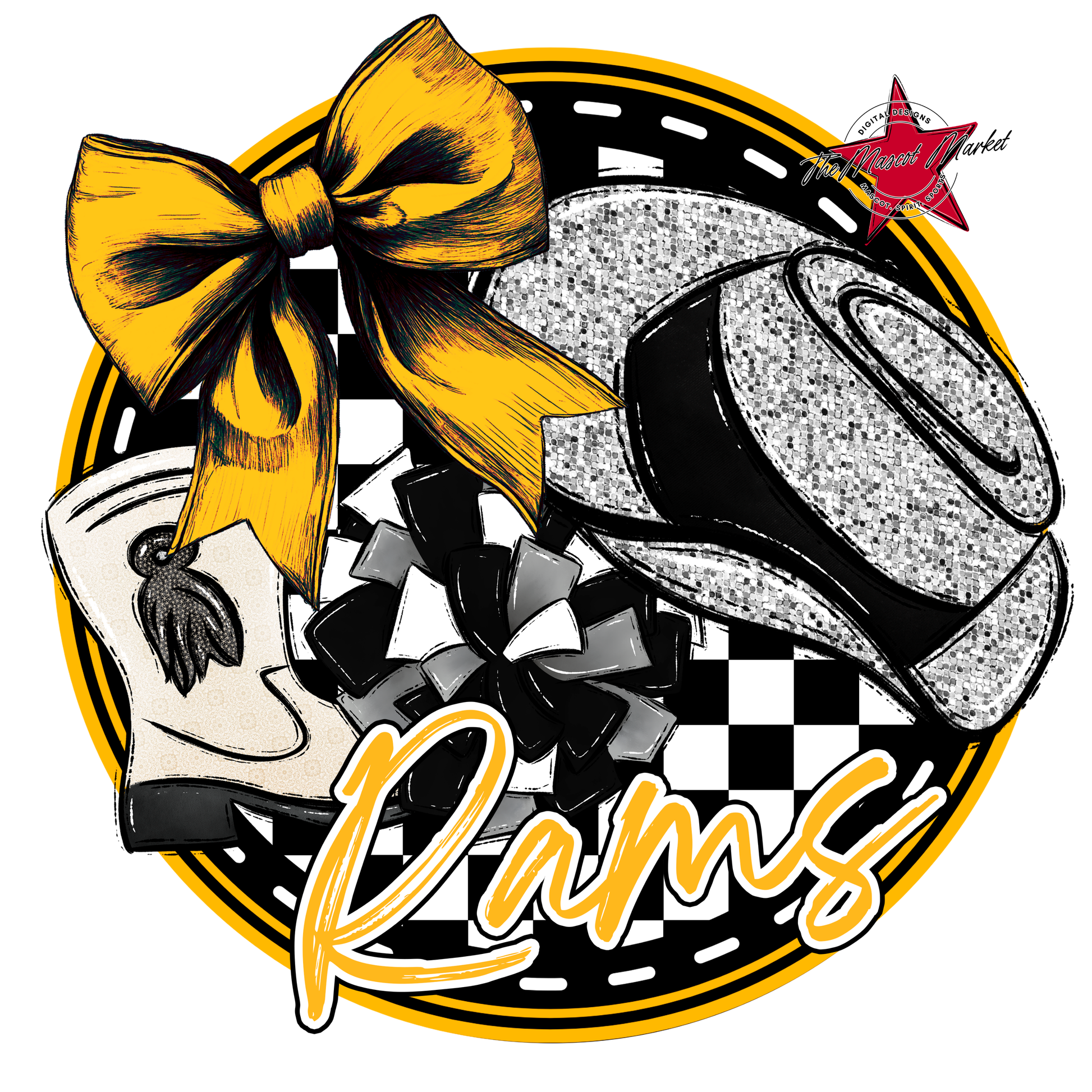 Rams Circle Drillteam Design-Yellow